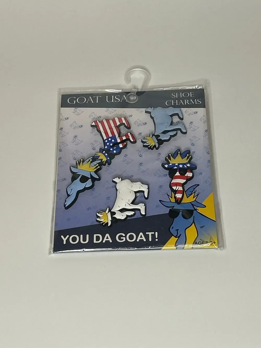 New in Packaging GOAT USA Croc Charms 5 Pieces Shoe Accessories Freedom Pack